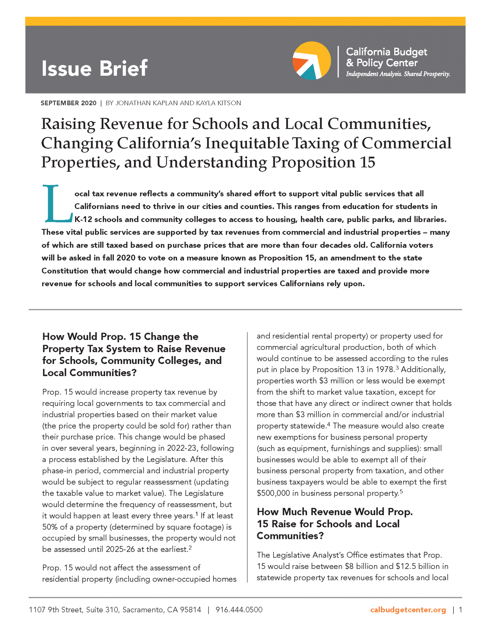 Understanding Inequitable Taxes on Commercial Properties and Prop. 15 ...