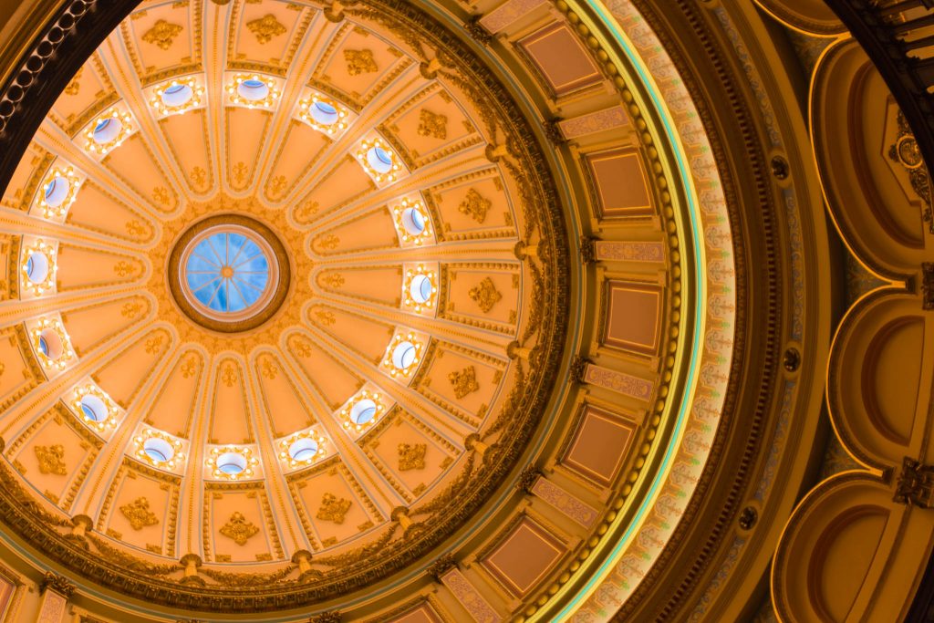 Rotunda California Capital building in Sacramento